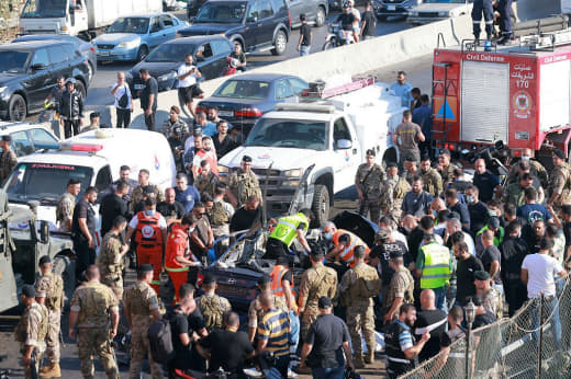⚡️ From the location where occupation aircraft bombed a vehicle on the "Khalda Highway" south of Beirut, resulting in on