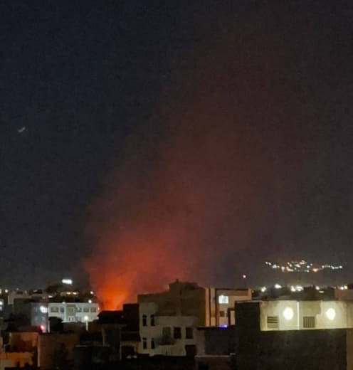 Israeli occupation airstrike on the Iranian city of Karaj