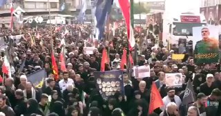Video| Early attendance overflowing with loyalty and steadfastness to bid farewell to martyrs of Zionist aggression in I
