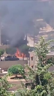 من جديد: غارة من مسيرة اسرائيلية استهدفت سيارة في مدينة بنت جبيل جنوب لبنان Once again: An Israeli drone strike targeted