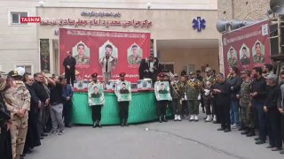 Video | Scenes from the funeral ceremonies of Iranian authority martyrs in Golestan Province, northeastern Iran, who wer