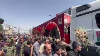 ⚡️ From Alborz city.. scenes from the funeral procession of a number of martyrs who were killed in the occupation's aggr