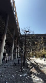 ⚡️ Scenes of destruction in the glass building inside Iranian television that was subjected to aggression by the Israeli